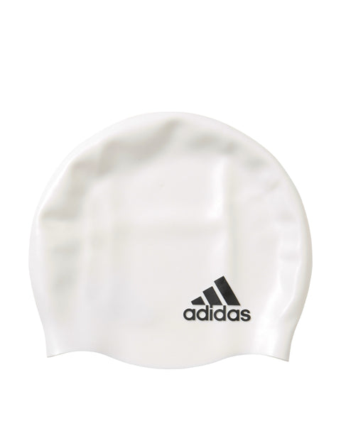 SILICONE LOGO SWIM CAP WHITE