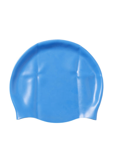 SILICONE GRAPHIC SWIM CAP BLUE